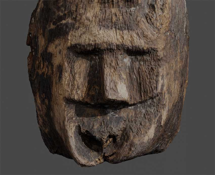 Archeologie: tajemná tvář stará 1000 let objevena na dně jezera v Polsku